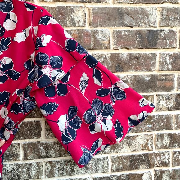 Lane Bryant Womens V-neck Flare Sleeves Top Blouse - Picture 6 of 7